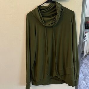 Olive Green Cowl Neck Sweater
